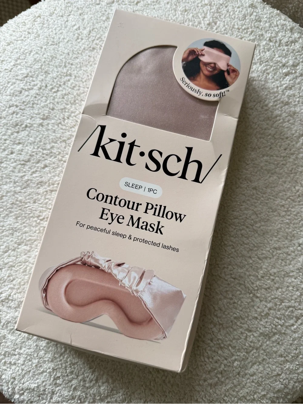 Kitsch Contour Pillow Eye Mask in Blush Pink